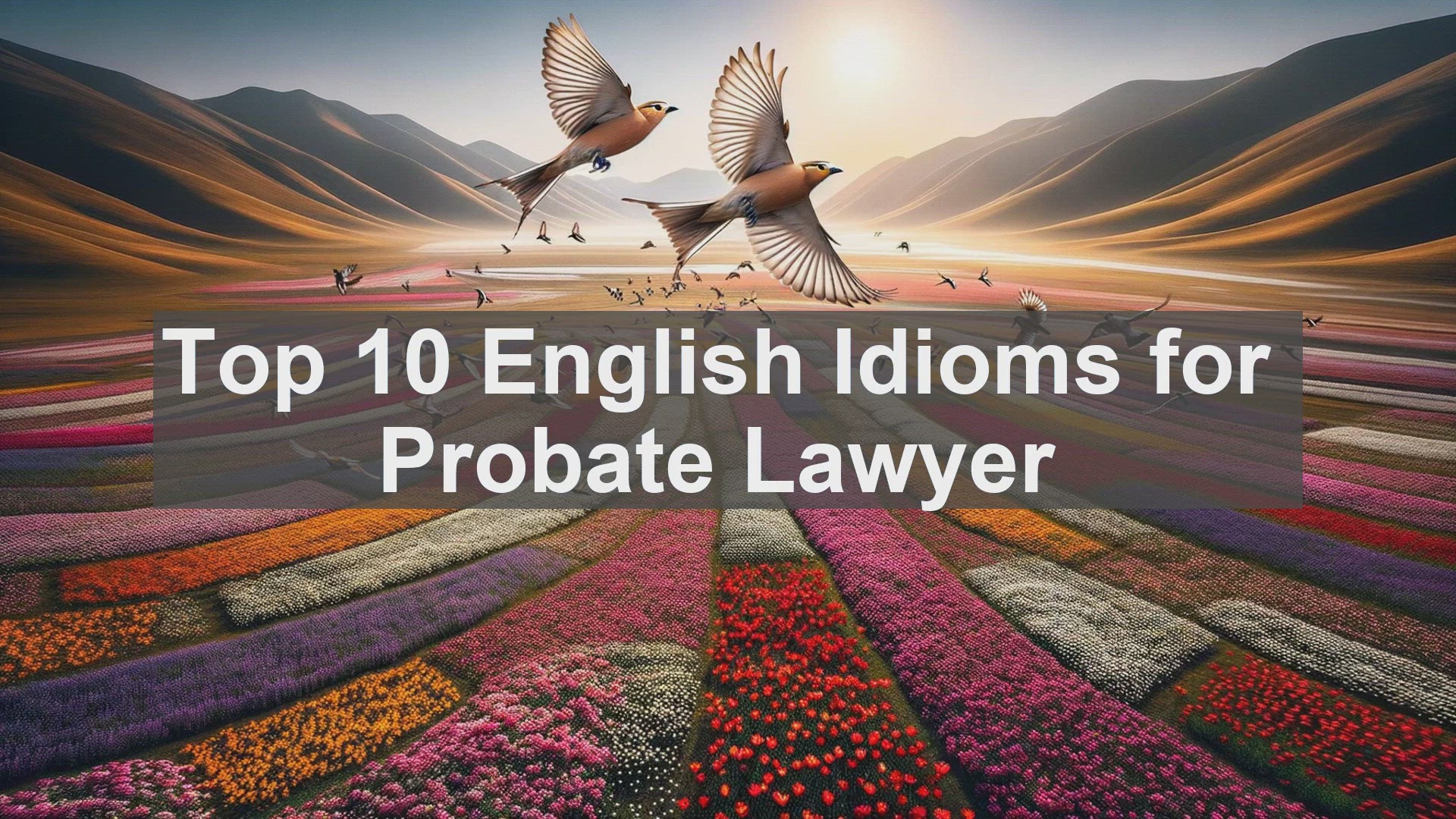 'Video thumbnail for Top 10 English Idioms for Probate Lawyer'