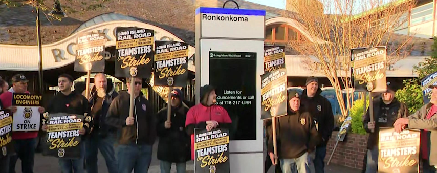 Video thumbnail for LIRR strike halts service systemwide, stranding thousands of riders