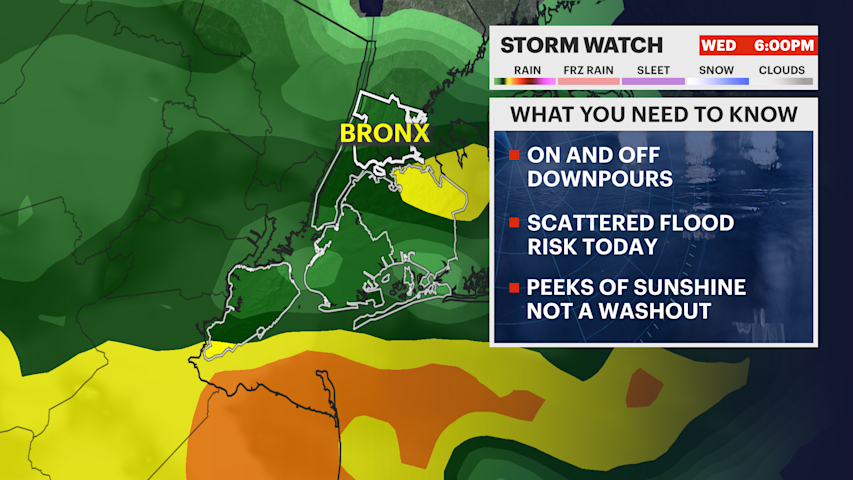 Video thumbnail for STORM WATCH: Sun with a storm possible this afternoon in the Bronx