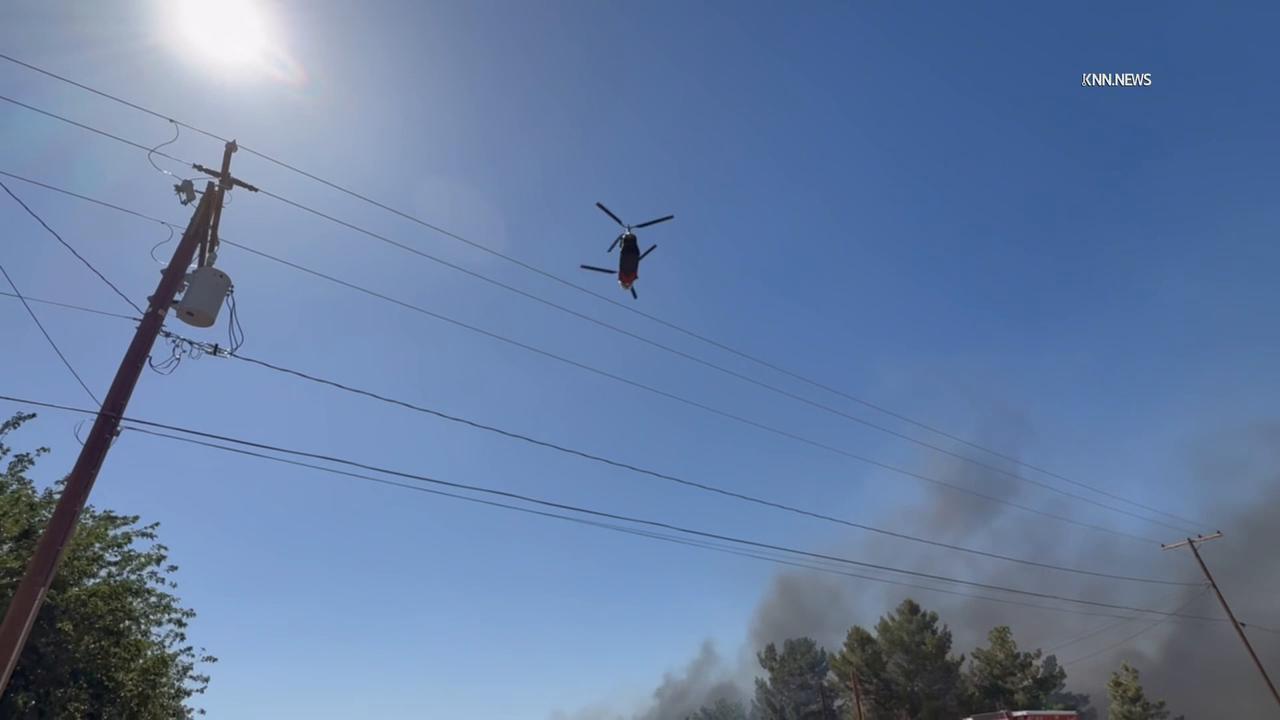 Video thumbnail for US, Los Angeles: Lancaster Grand Fire Part 1.