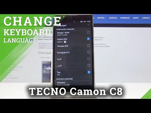 Video thumbnail for How to choose Keyboard Language Tecno Camon C8 - Set Up Keyboard Language
