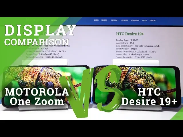 Video thumbnail for MOTOROLA One Zoom vs HTC Desire 19+ - Display Comparison