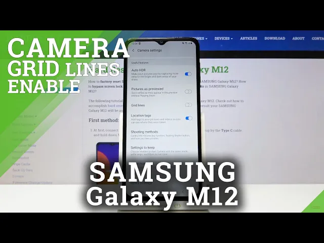 Video thumbnail for How to Switch On / Off Camera Grid Lines in Samsung Galaxy M12