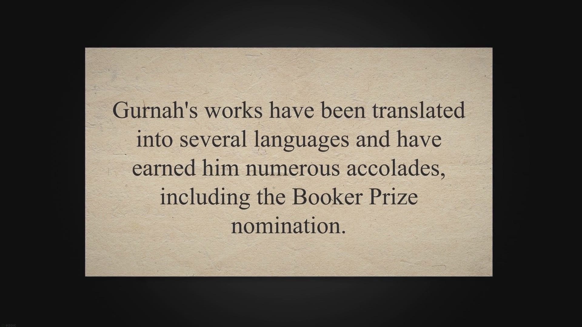 'Video thumbnail for Exploring the Life and Legacy of Abdulrazak Gurnah: From Humble Beginnings to Literary Greatness'