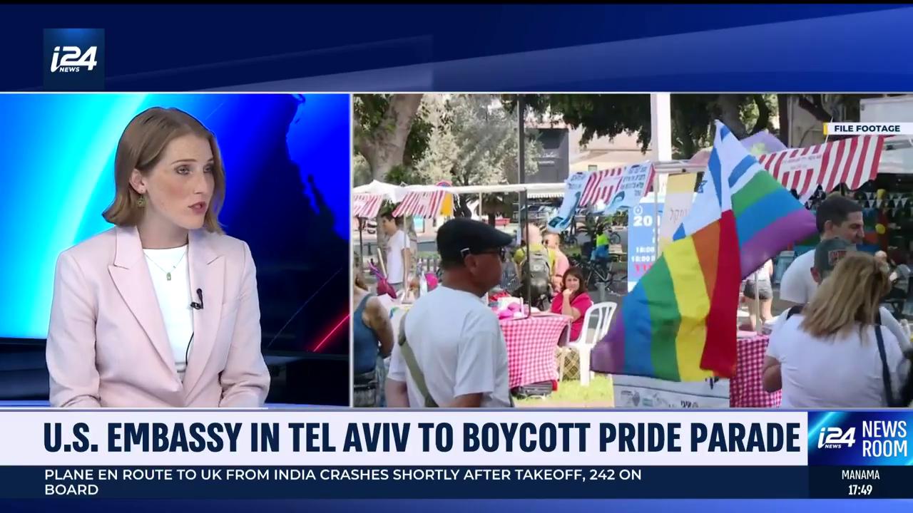 Video thumbnail for U.S embassy in Tel Aviv to boycott Pride parade