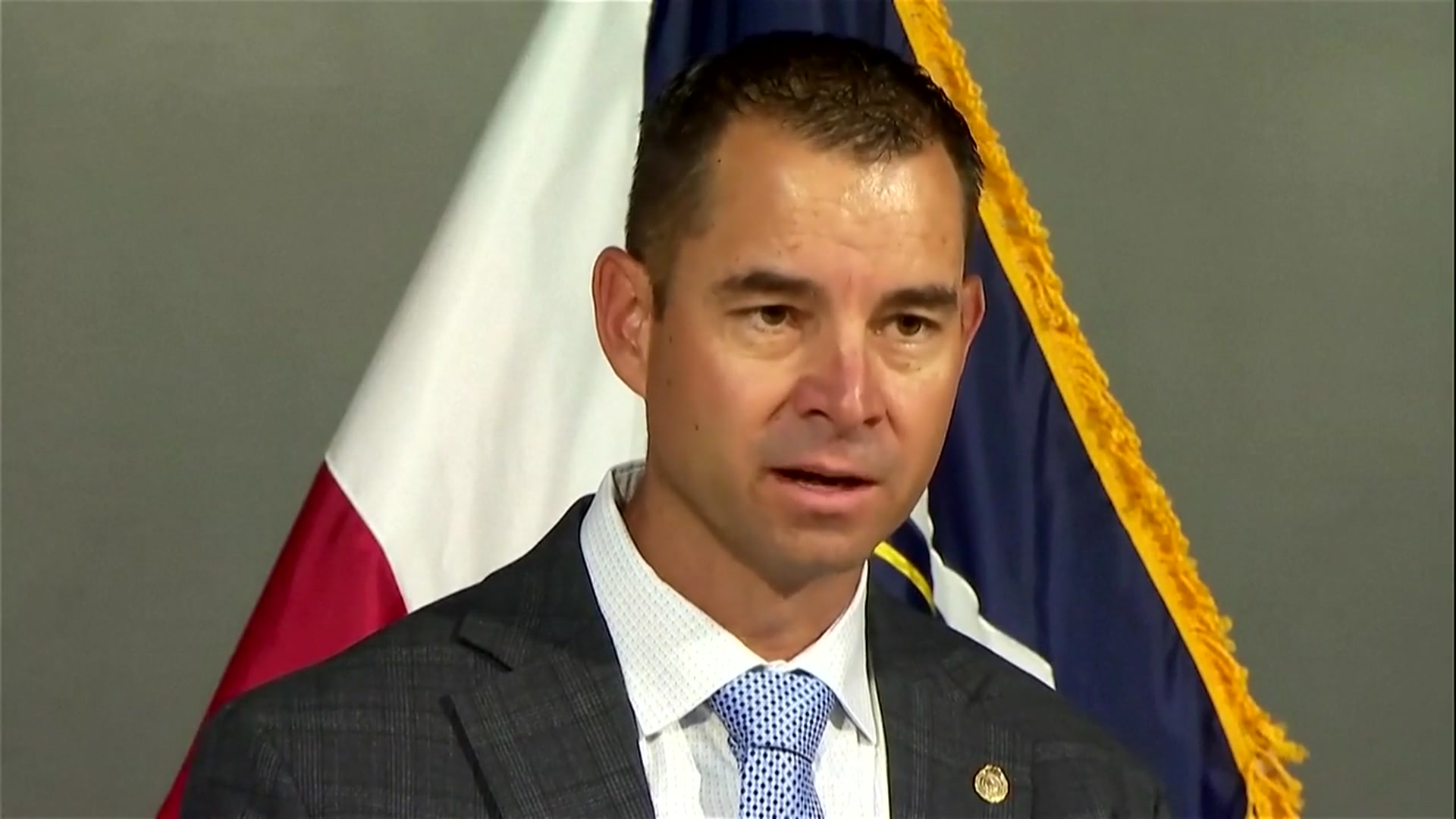 'Video thumbnail for WATCH: Officials deliver statement on suspect in Charlie Kirk shooting'