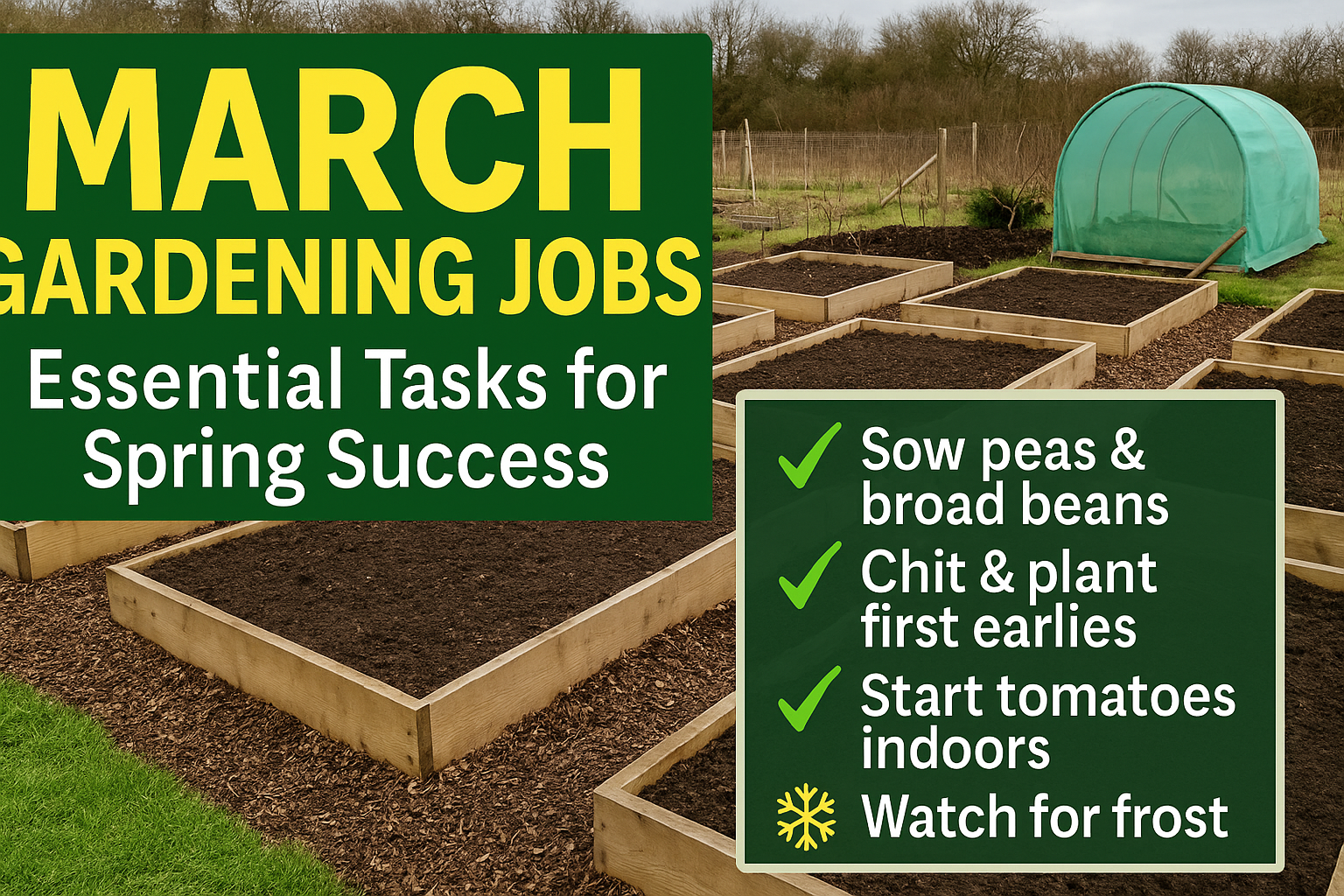 Video thumbnail for 🎥 ✅ March Gardening & Allotment Jobs 🌱🌷 | Essential Tasks for Spring Success