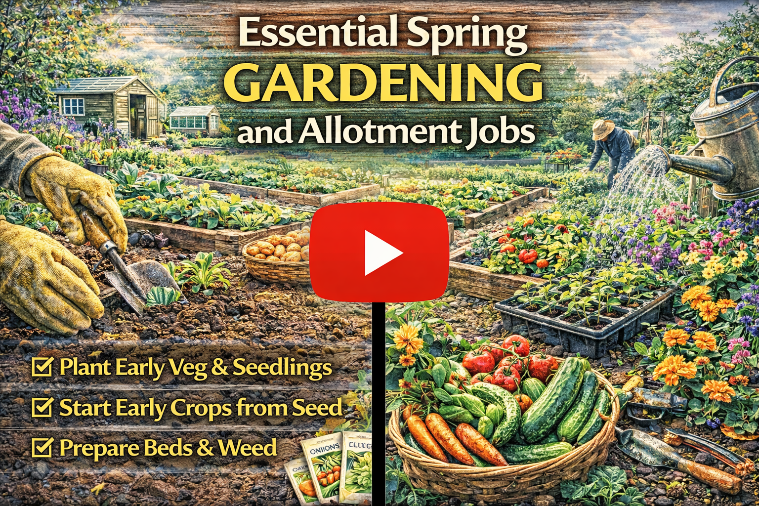 Video thumbnail for Essential Spring Gardening and Allotment Jobs