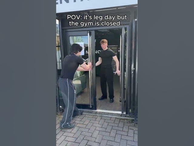 Video thumbnail for POV: It's leg day but the gym is closed | #myprotein #funny #trend