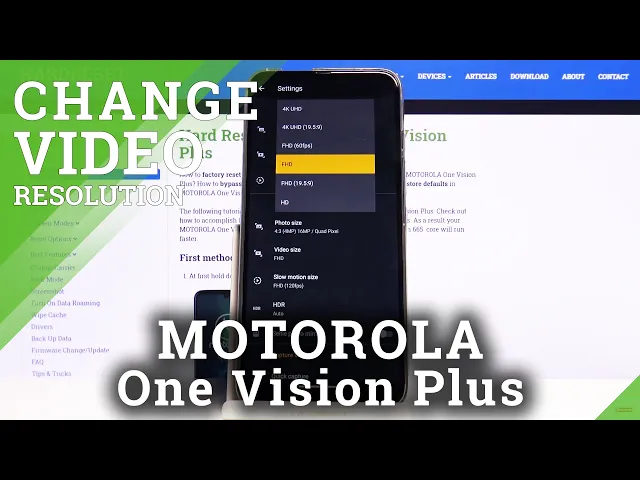 Video thumbnail for How to Change Video Quality in MOTOROLA One Vision Plus – Find Video Resolution Options