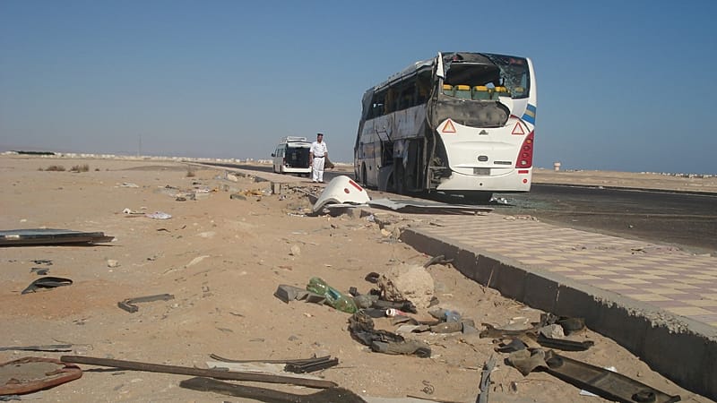 Video thumbnail for Egypt: Bus crash in Sinai peninsula kills 22, injures 28