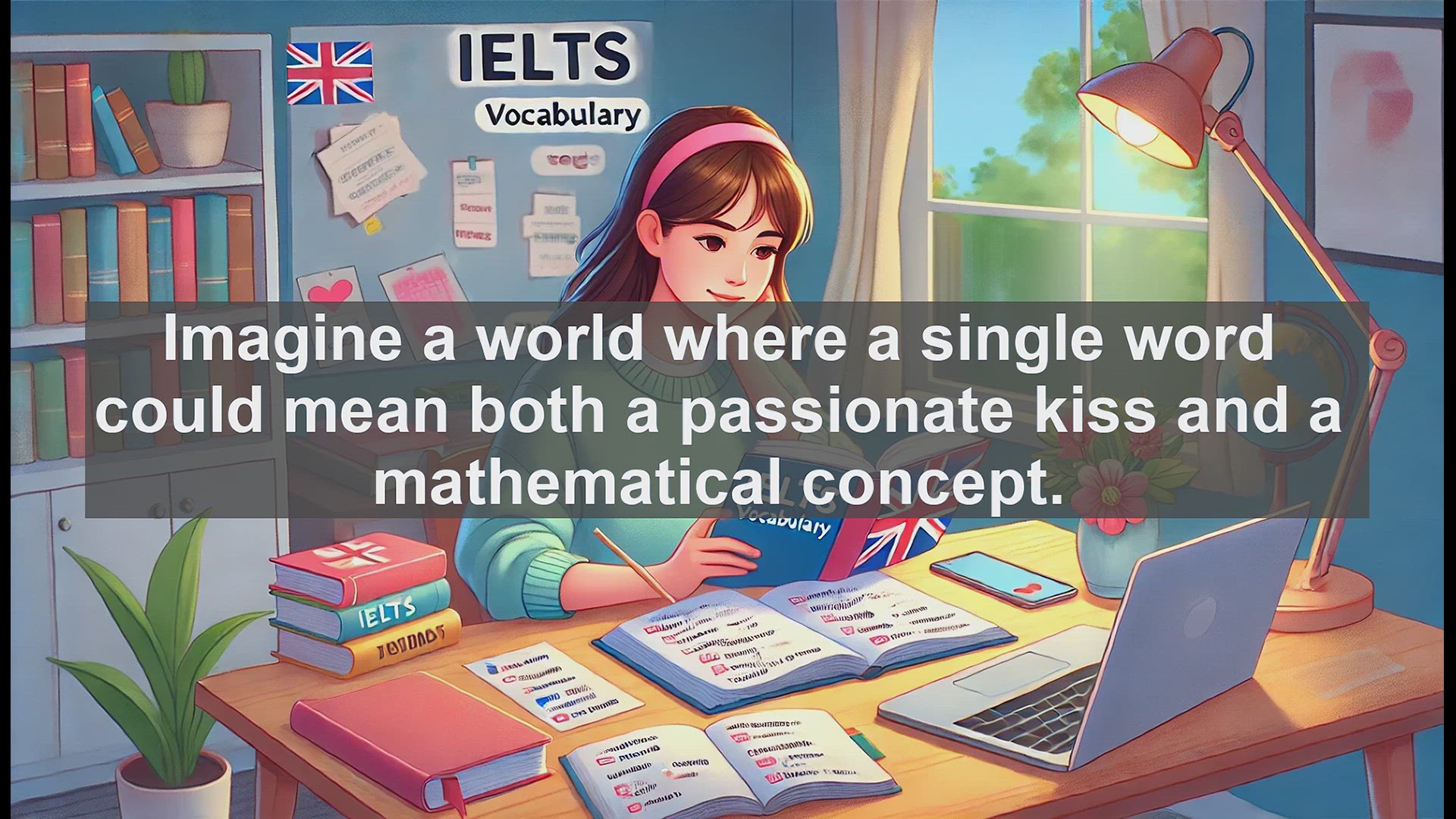 'Video thumbnail for 5000 Must Know IELTS 8.0 Vocabulary - Osculate: The Word That Connects Love and Math'