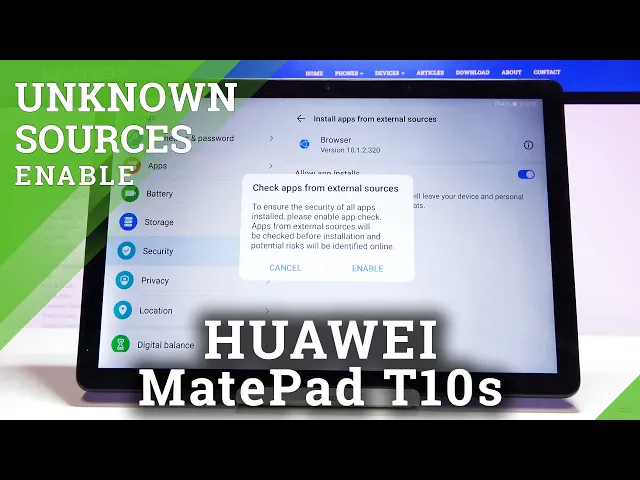 Video thumbnail for How to Install Apps From Unknown Sources on HUAWEI MatePad T10s - Allow Apps Installation