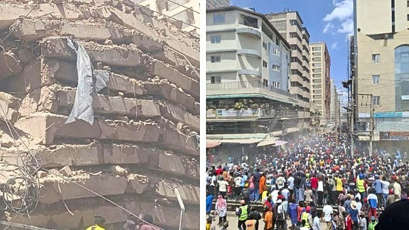 Video thumbnail for Nairobi building collapse raises safety concerns as rescuers search rubble