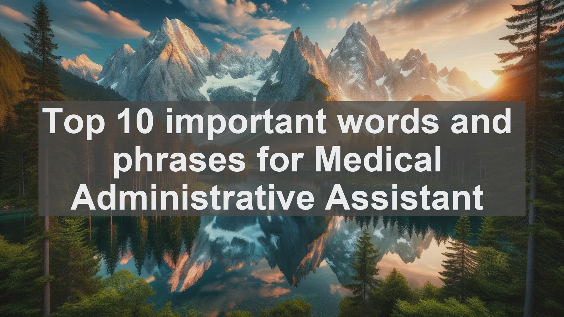 'Video thumbnail for Top 10 important words and phrases for Medical Administrative Assistant'