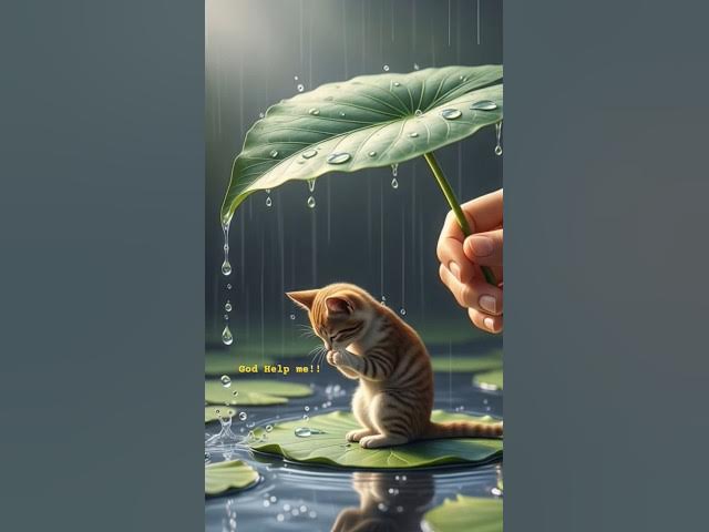 Video thumbnail for Save and Help Animals. #shortsfeed #cat #viral #viralvideo #rain #rainyday #cute