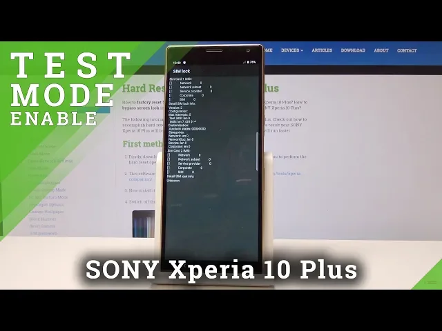 Video thumbnail for How to Enter Test Menu in SONY Xperia 10 Plus - Hardware Test Menu