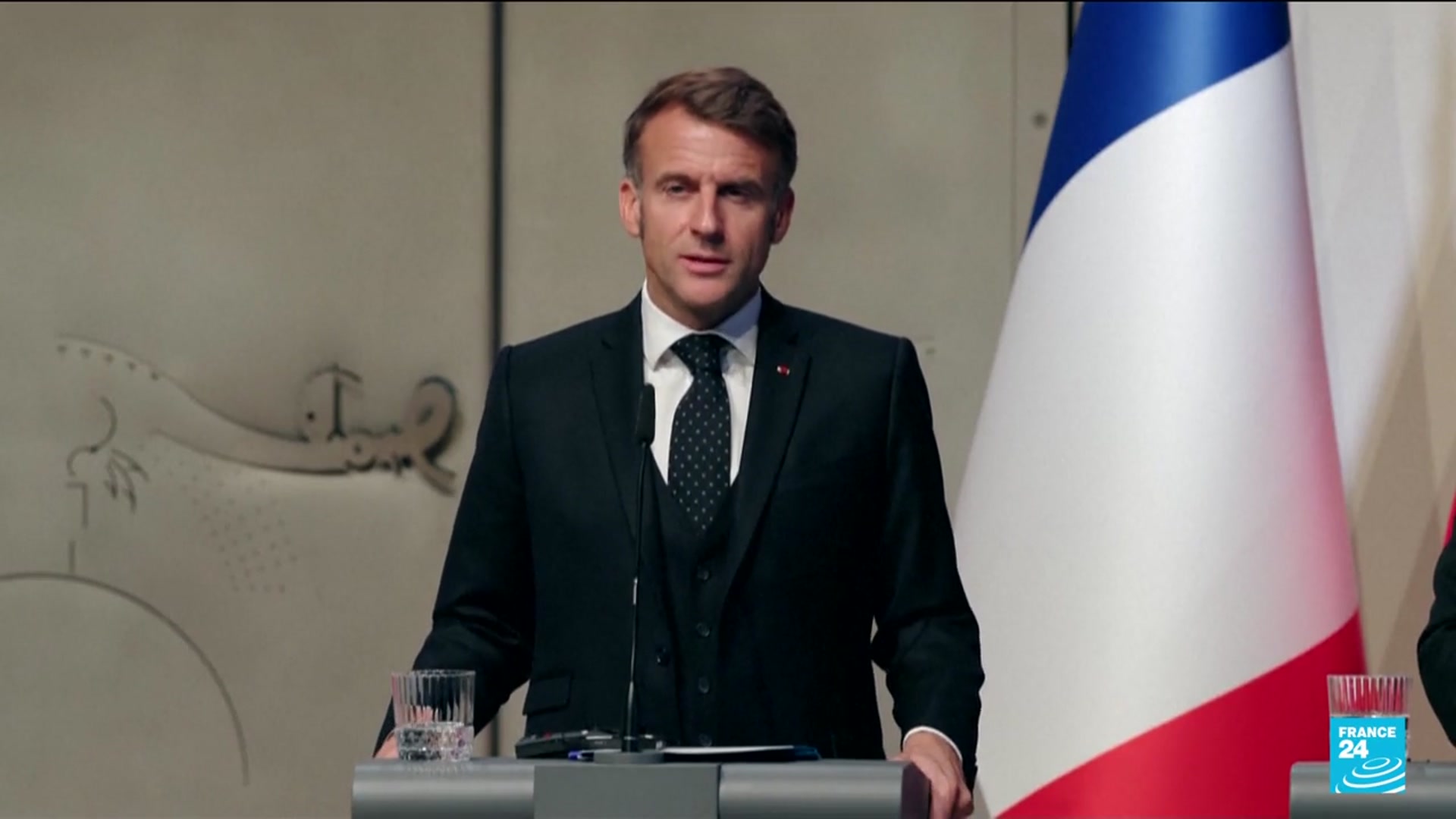 'Video thumbnail for French President Emmanuel Macron seems to backtrack on suspension of pension reform'