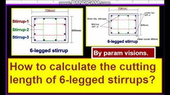 'Video thumbnail for How to calculate the cutting length of 6-legged stirrups?'