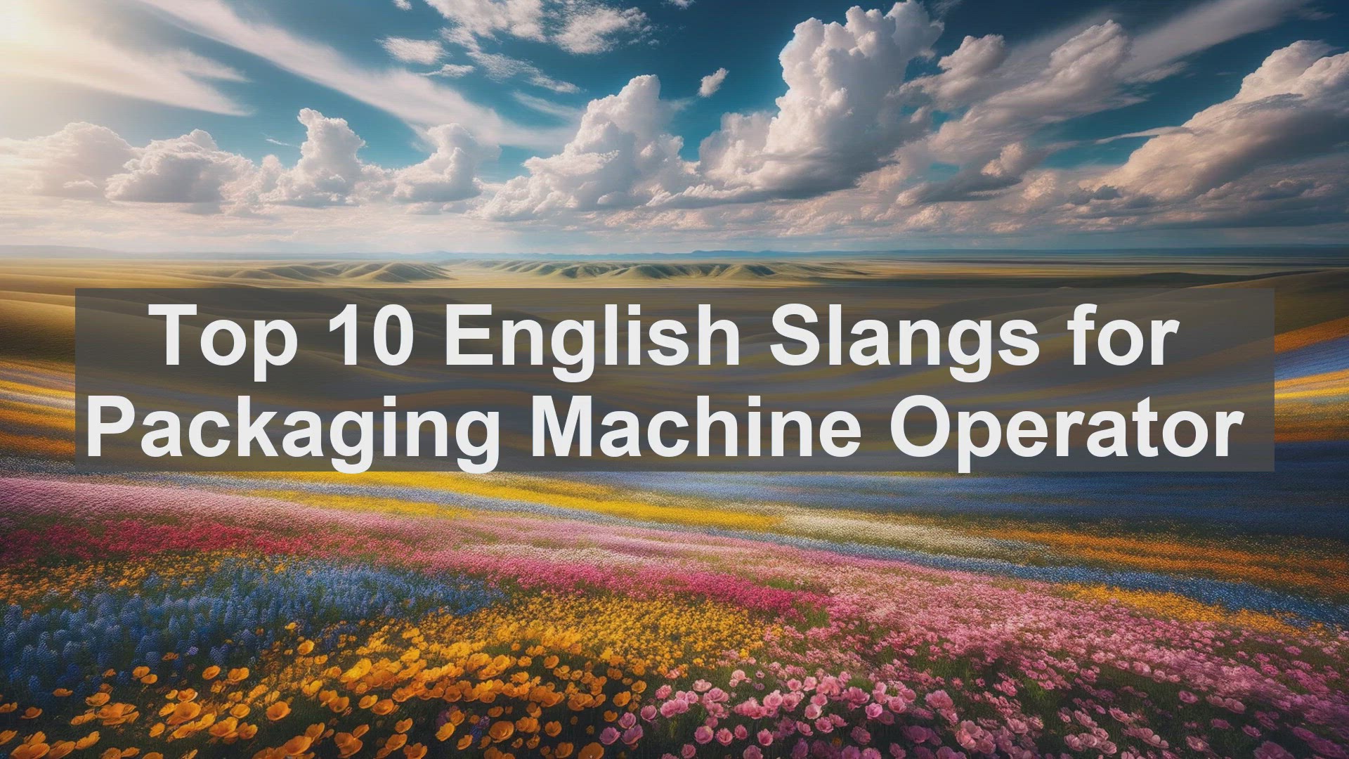 'Video thumbnail for Top 10 English Slangs for Packaging Machine Operator'