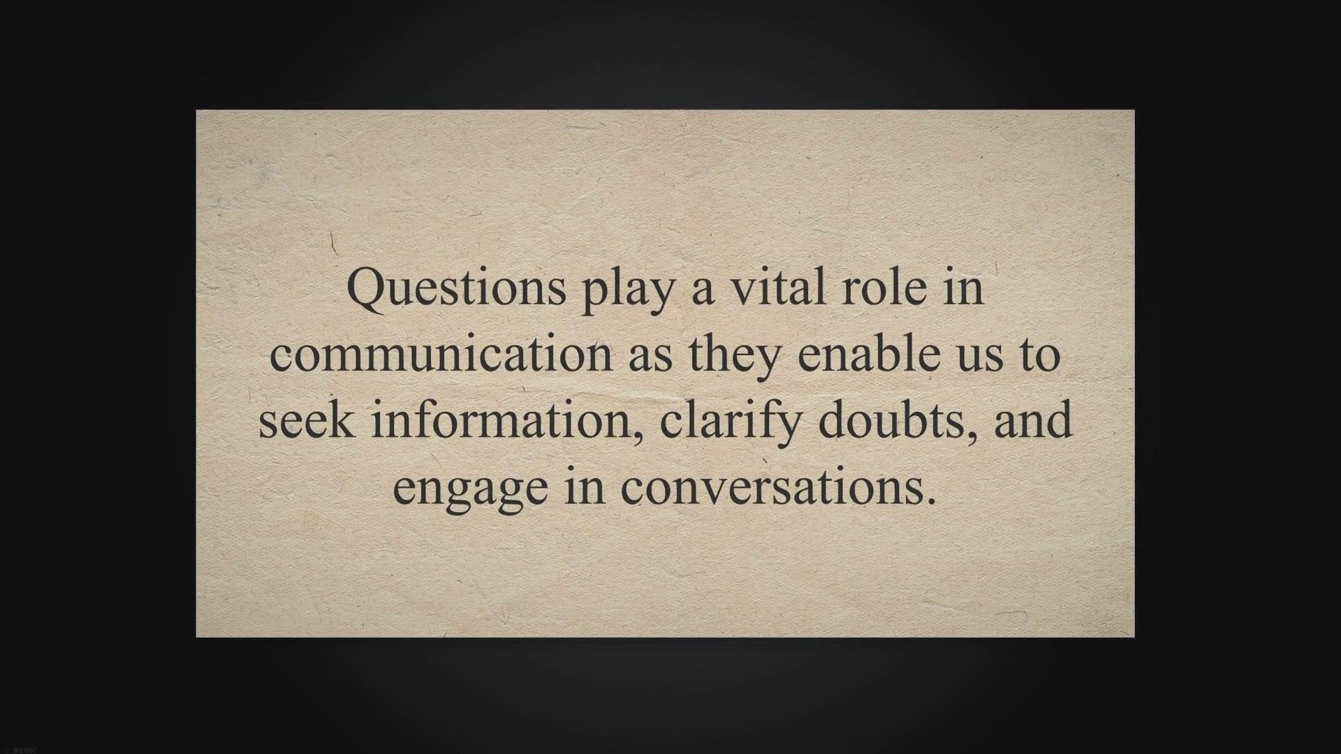'Video thumbnail for Questions'