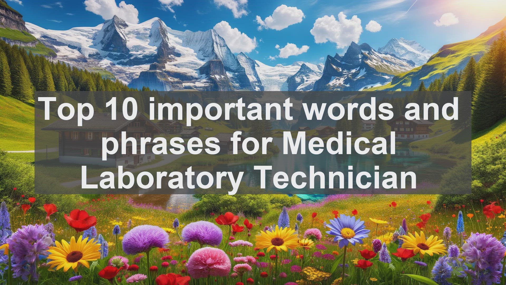 'Video thumbnail for Top 10 important words and phrases for Medical Laboratory Technician'