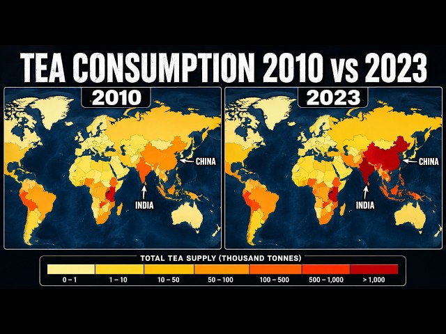 Video thumbnail for Total Tea Consumption by Country in 2023 and How It Changed Since 2010