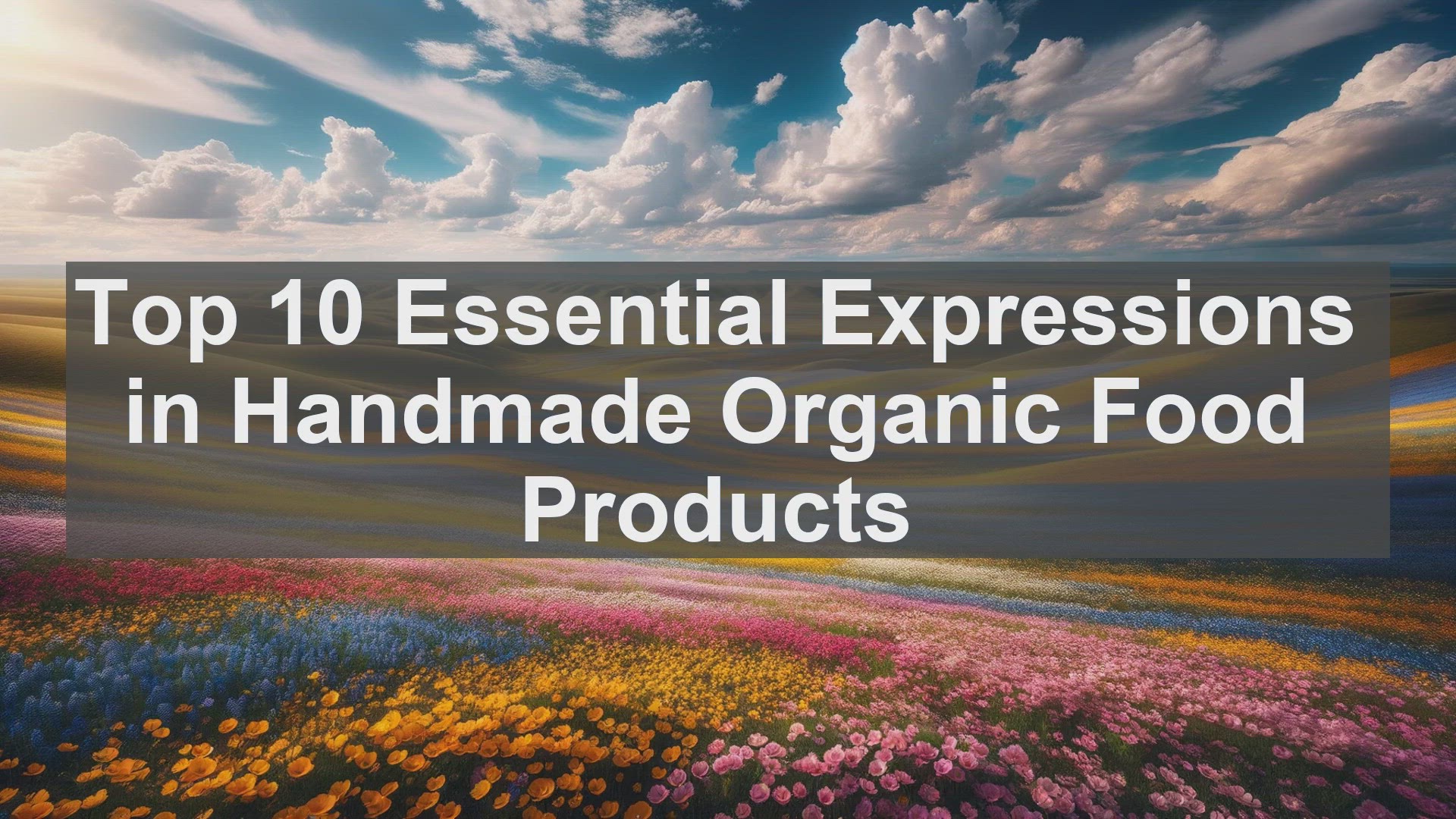 'Video thumbnail for Top 10 Essential Expressions in Handmade Organic Food Products'