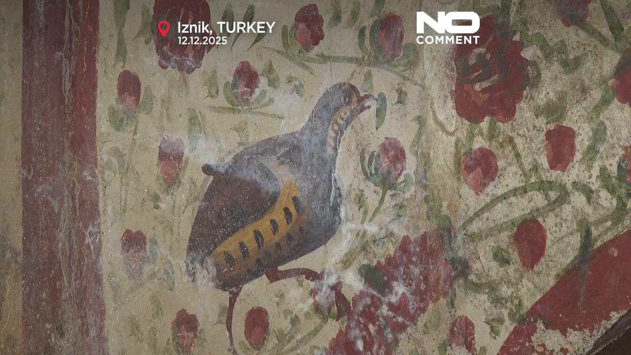 Video thumbnail for Rare fresco of Jesus as Good Shepherd discovered in Turkish tomb