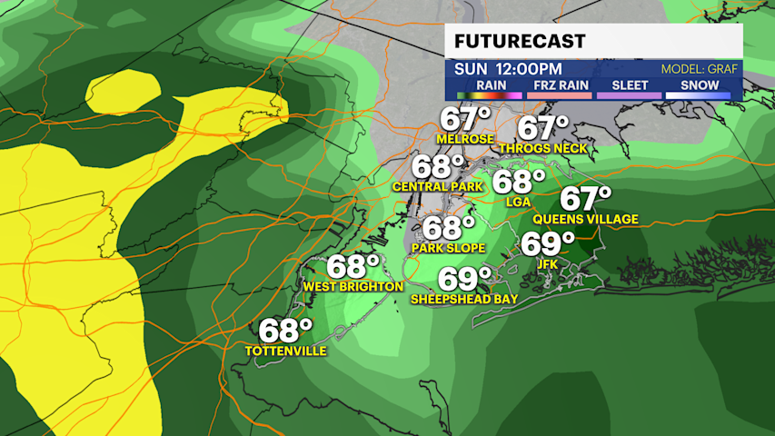 Video thumbnail for Showers today, breezy & damp this week in the Bronx