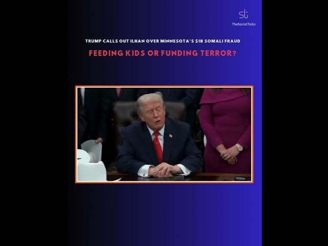 Video thumbnail for Trump Calls Out Ilhan Over Minnesota’s $1B Somali Fraud: Feeding Kids or Funding Terror?