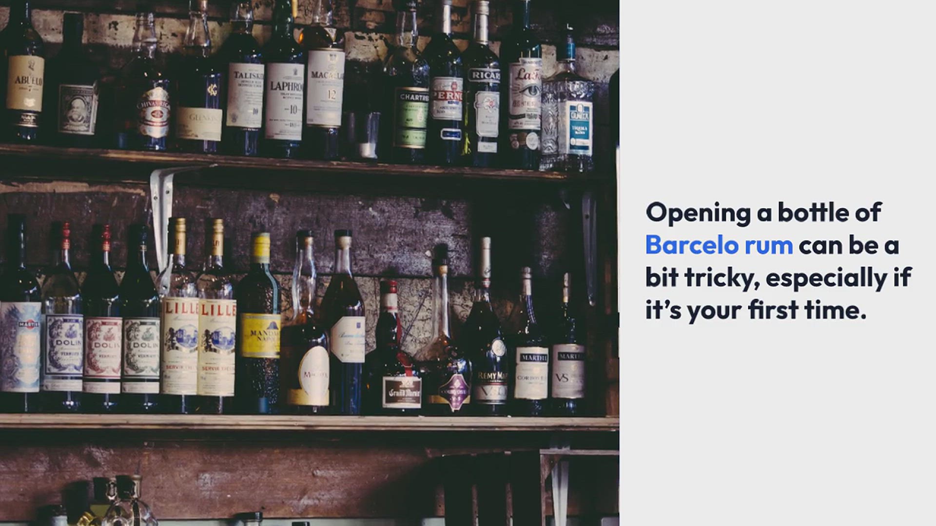 Video thumbnail for open a barcelo rum-1