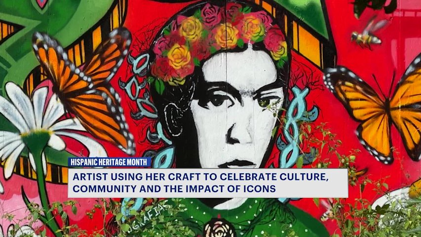 Video thumbnail for Bronx artist uses murals to honor cultural icons during Hispanic Heritage Month
