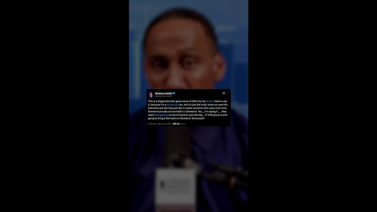 Video thumbnail for Stephen A. Smith BEGS LeBron To Save The Cavs After Knicks DOMINATE Game 3