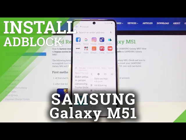 Video thumbnail for How to Install AdBlock in SAMSUNG Galaxy M51 – Block Advertisements