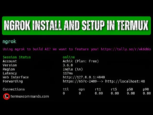 Video thumbnail for How to install Ngrok in Termux (No Root) 2024