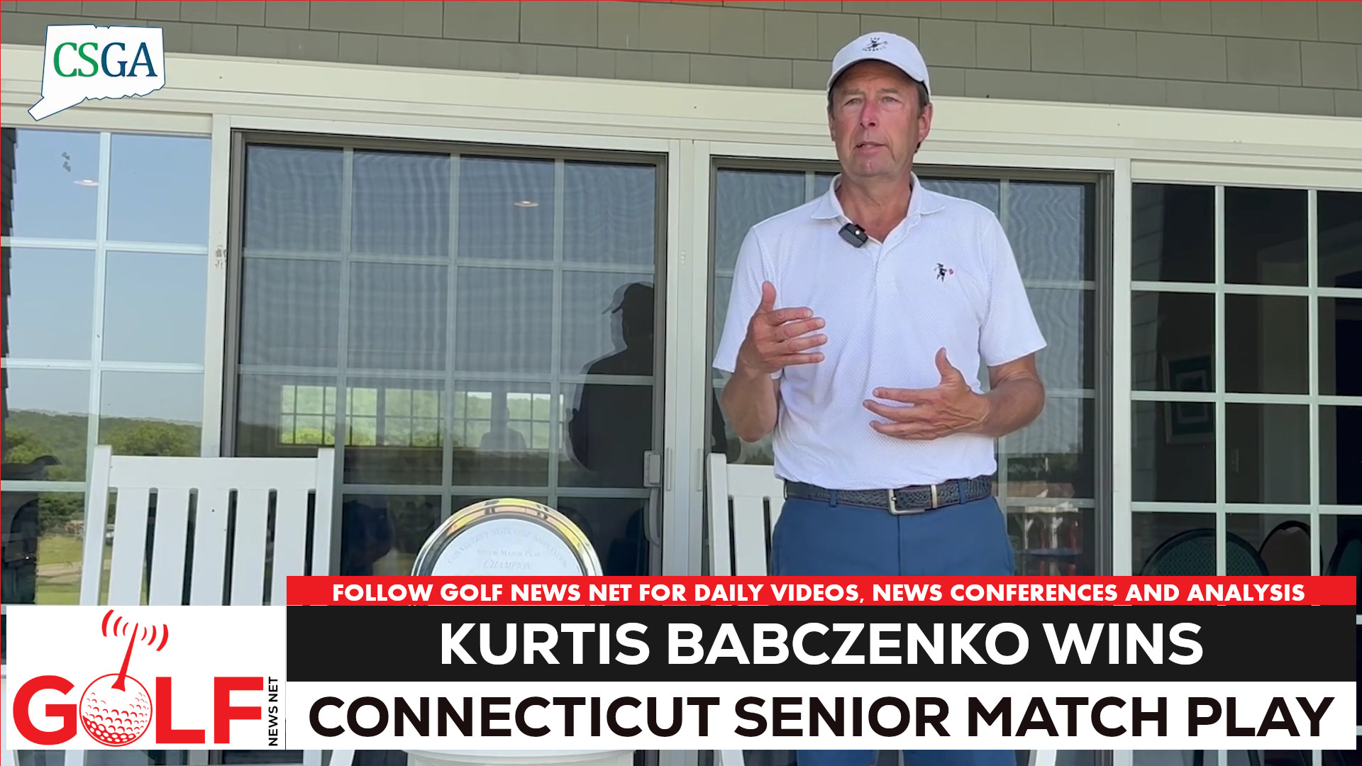 Video thumbnail for Kurtis Babczenko takes 20th Connecticut Senior Match Play