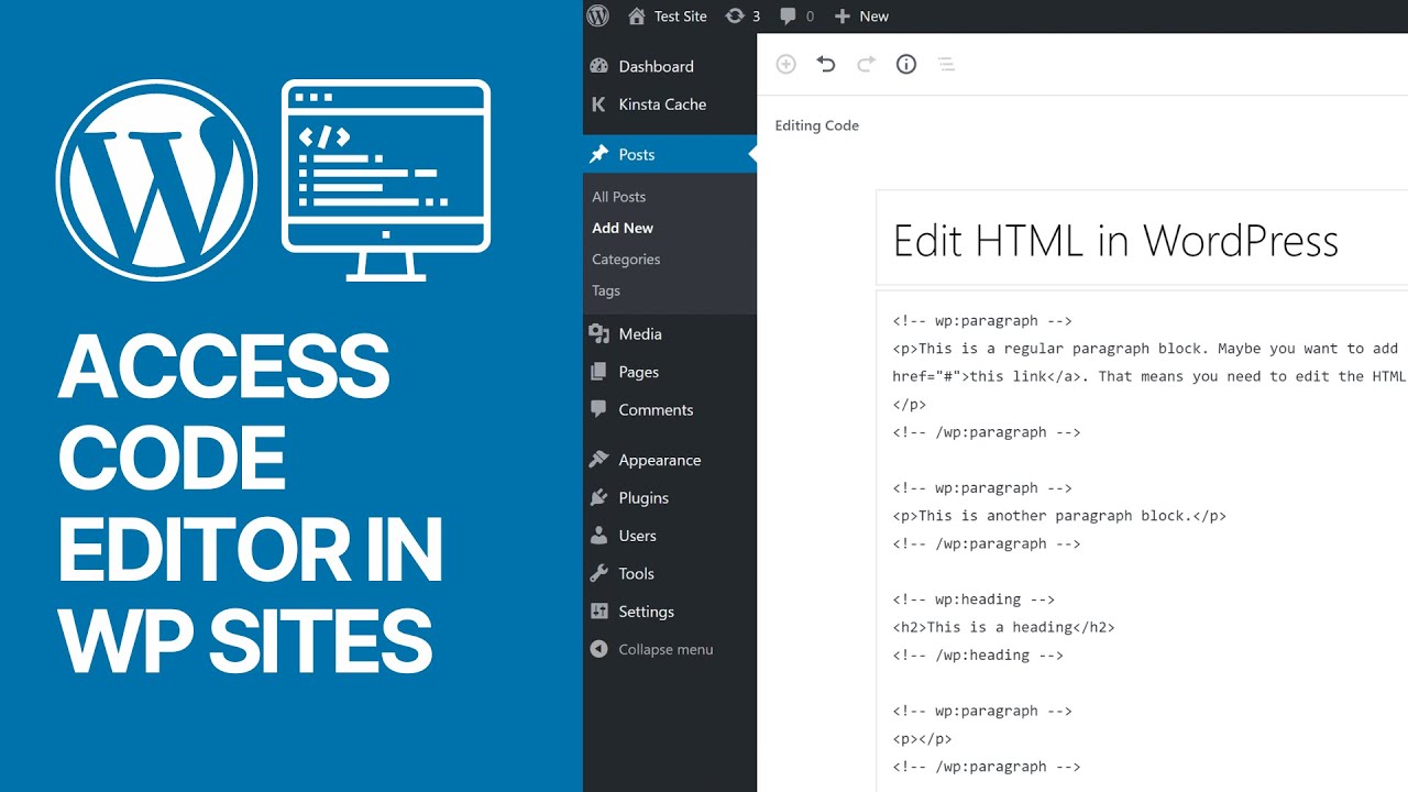 'Video thumbnail for How To Access Code Editor in WordPress Latest Versions (Blocks Editor & Gutenberg)'