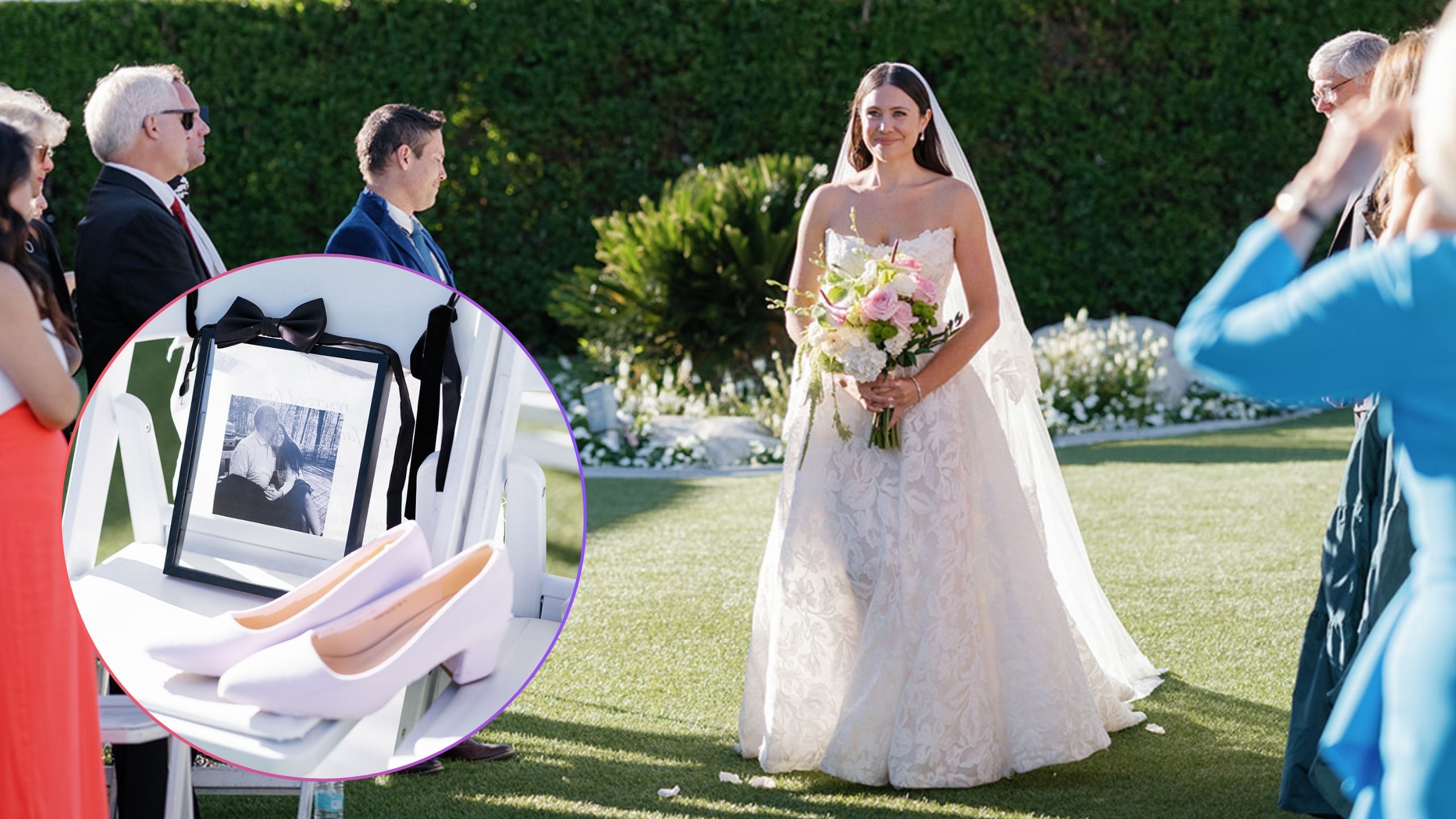 Video thumbnail for Bride Covers Wedding Shoes In Late Dad's Shirt So He Can 'Walk Her Down The Aisle'