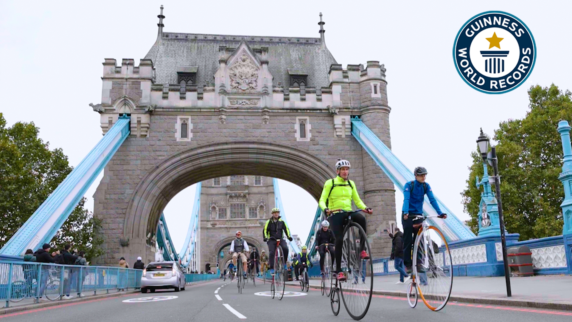 'Video thumbnail for Penny Farthing Enthusiasts Gather To Break World Records'