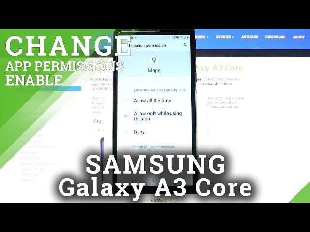 Video thumbnail for How to  Change Apps Permissions on Samsung Galaxy A3 Core –  Turn On Apps Permissions