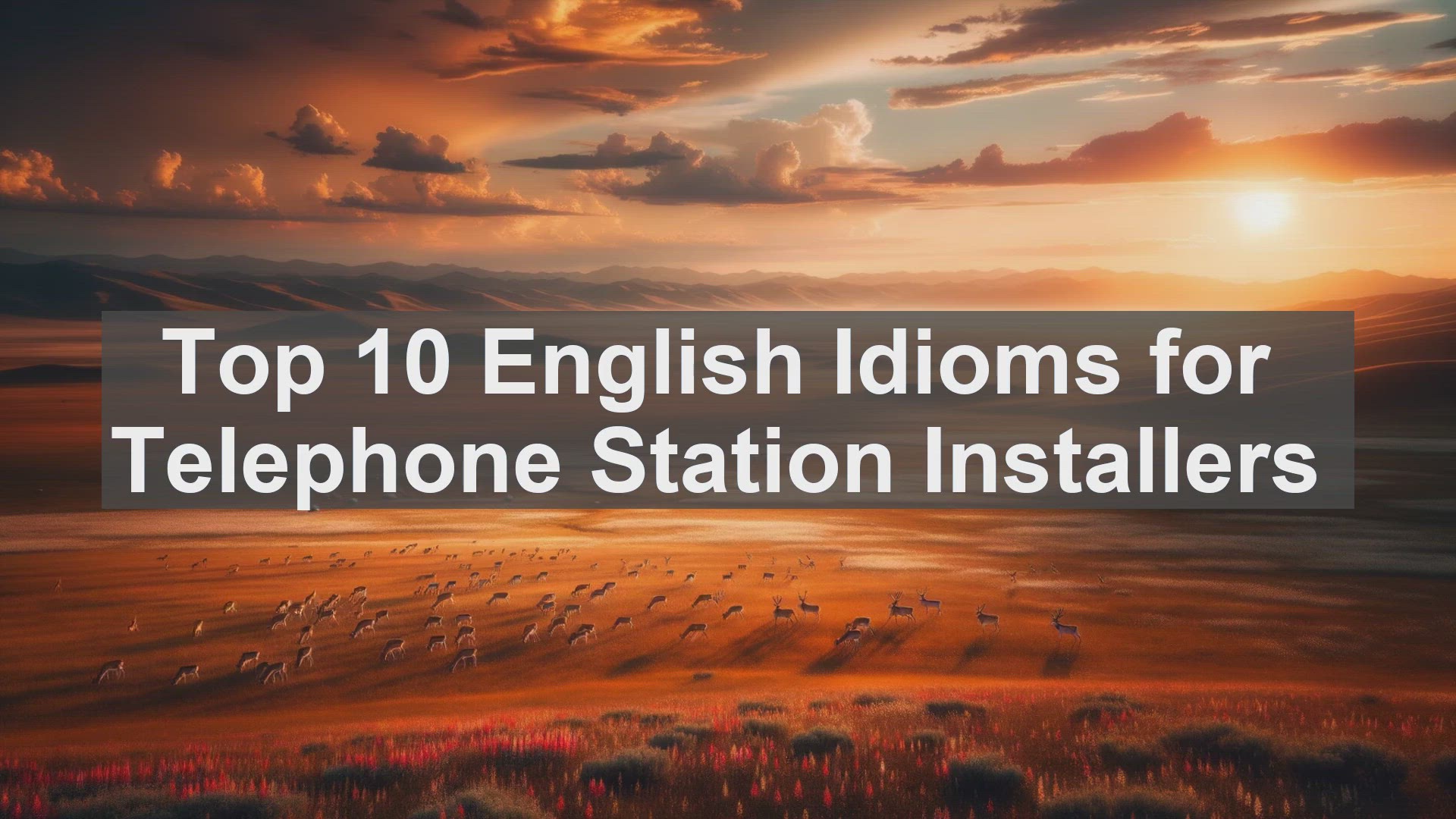 'Video thumbnail for Top 10 English Idioms for Telephone Station Installers'