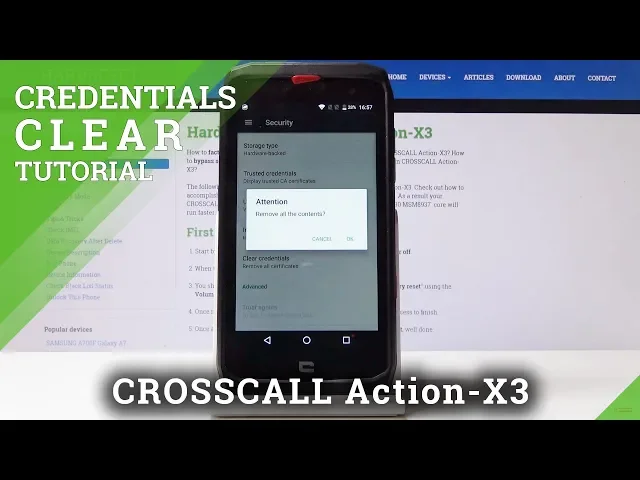 Video thumbnail for How to Clear Credentials on CROSSCALL Action-X3 - Delete All Certificates