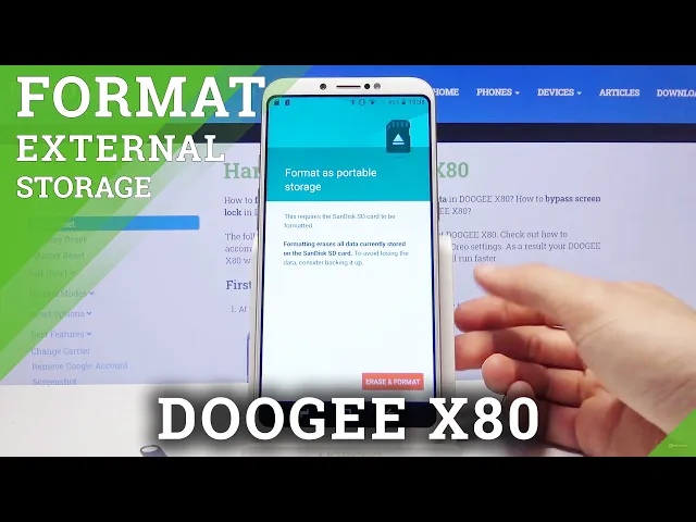 Video thumbnail for How to Format SD Card in Doogee X80 - Delate Files from SD Card