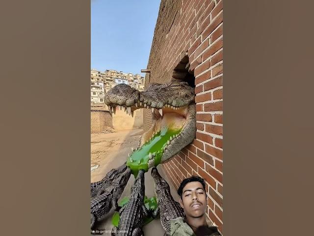 Video thumbnail for crocodile ? What's is running girl 😭😭