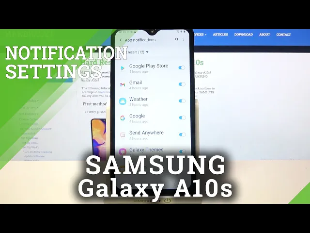 Video thumbnail for How to Turn On/Off App Notifications in SAMSUNG Galaxy A10s – Manage Notification Settings