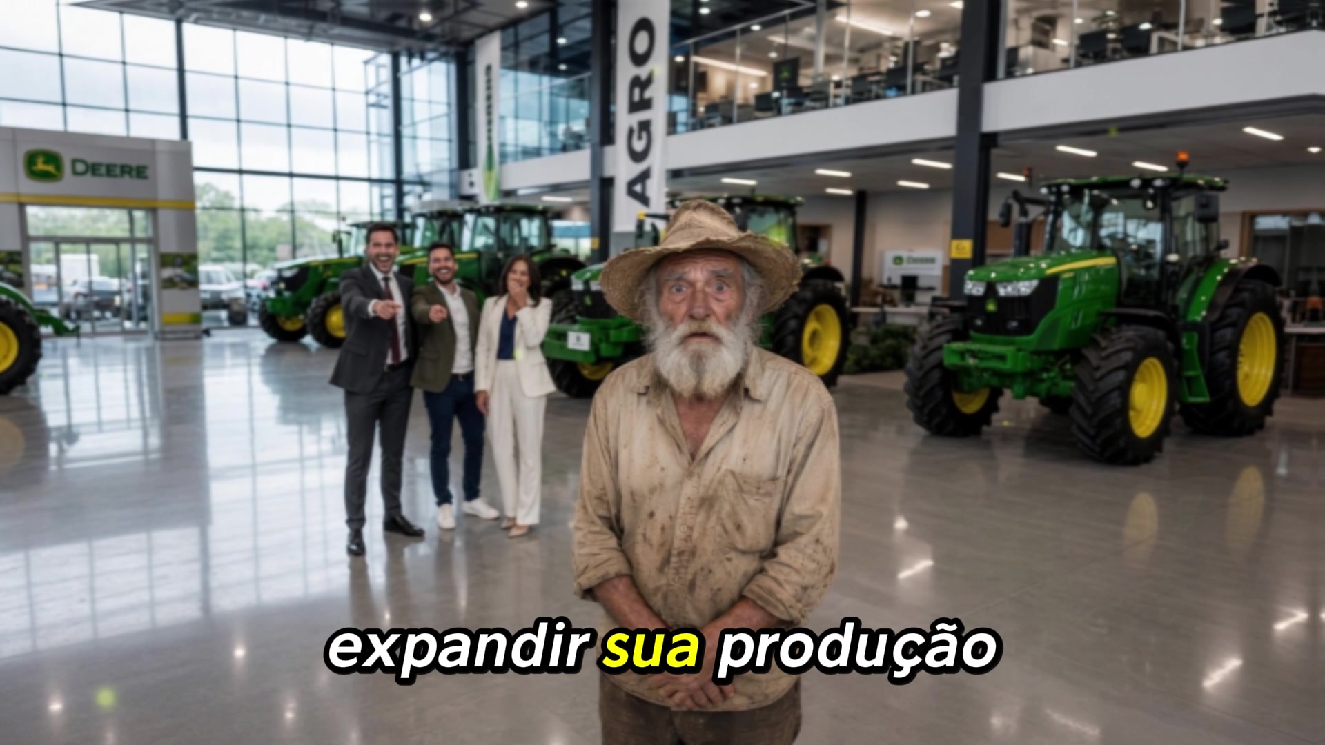 Video thumbnail for Eles Riram do Idoso e Mandaram Comprar Trator Usado... Minutos Depois, Ele Pagou 10 Tratores à Vista e Calou a Concessionária Inteira