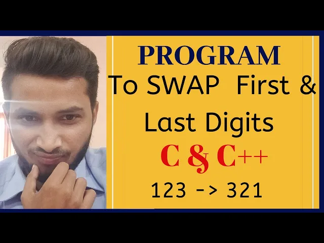 Video thumbnail for {C or C++  Program } to SWAP first and Last Digits of a given Number #coding #iamcoderamit