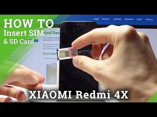 Video thumbnail for How to Install Micro SIM and SD Card in XIAOMI Redmi 4X - Insert SIM & SD Card