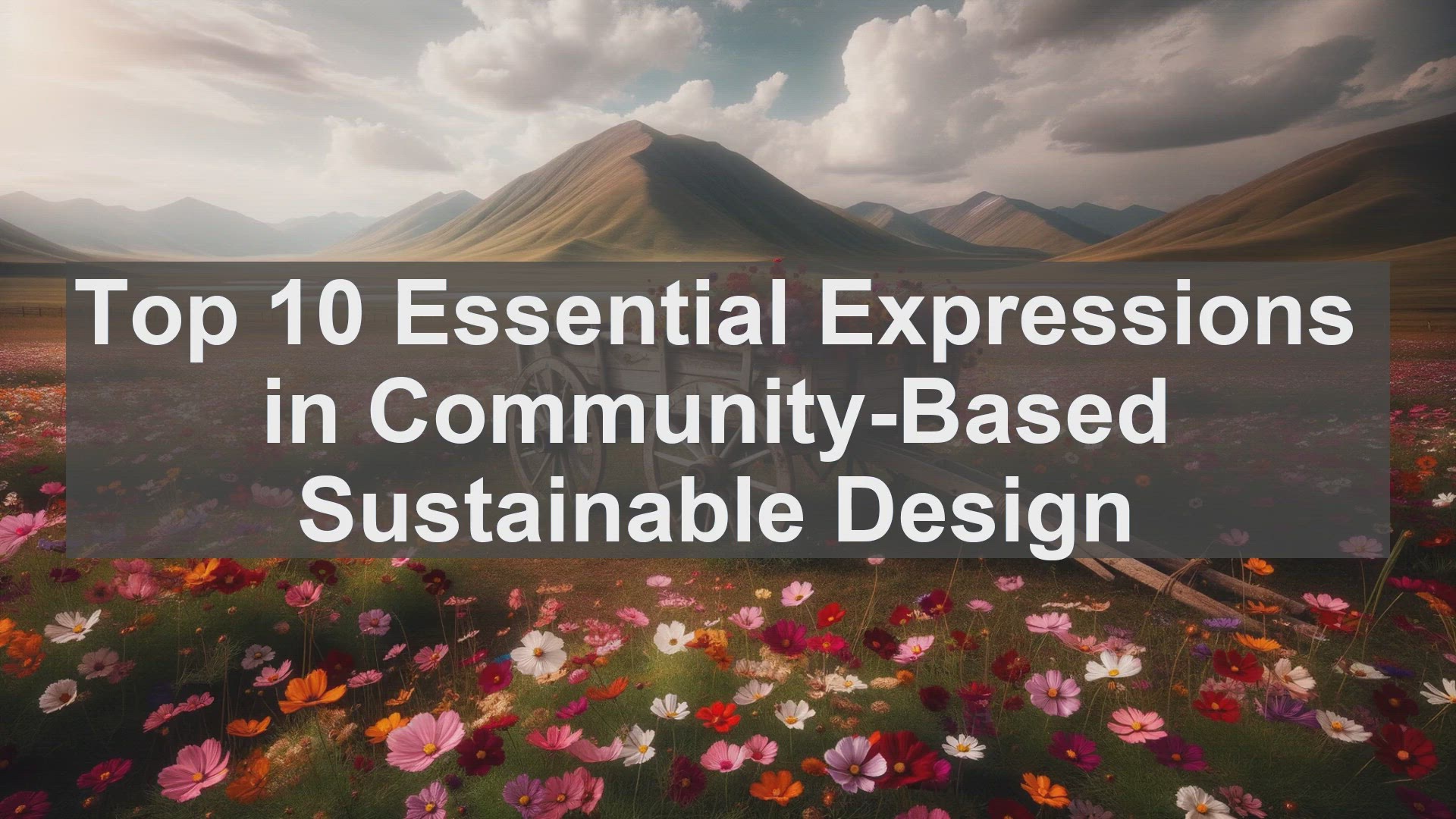 'Video thumbnail for Top 10 Essential Expressions in CommunityBased Sustainable Design'